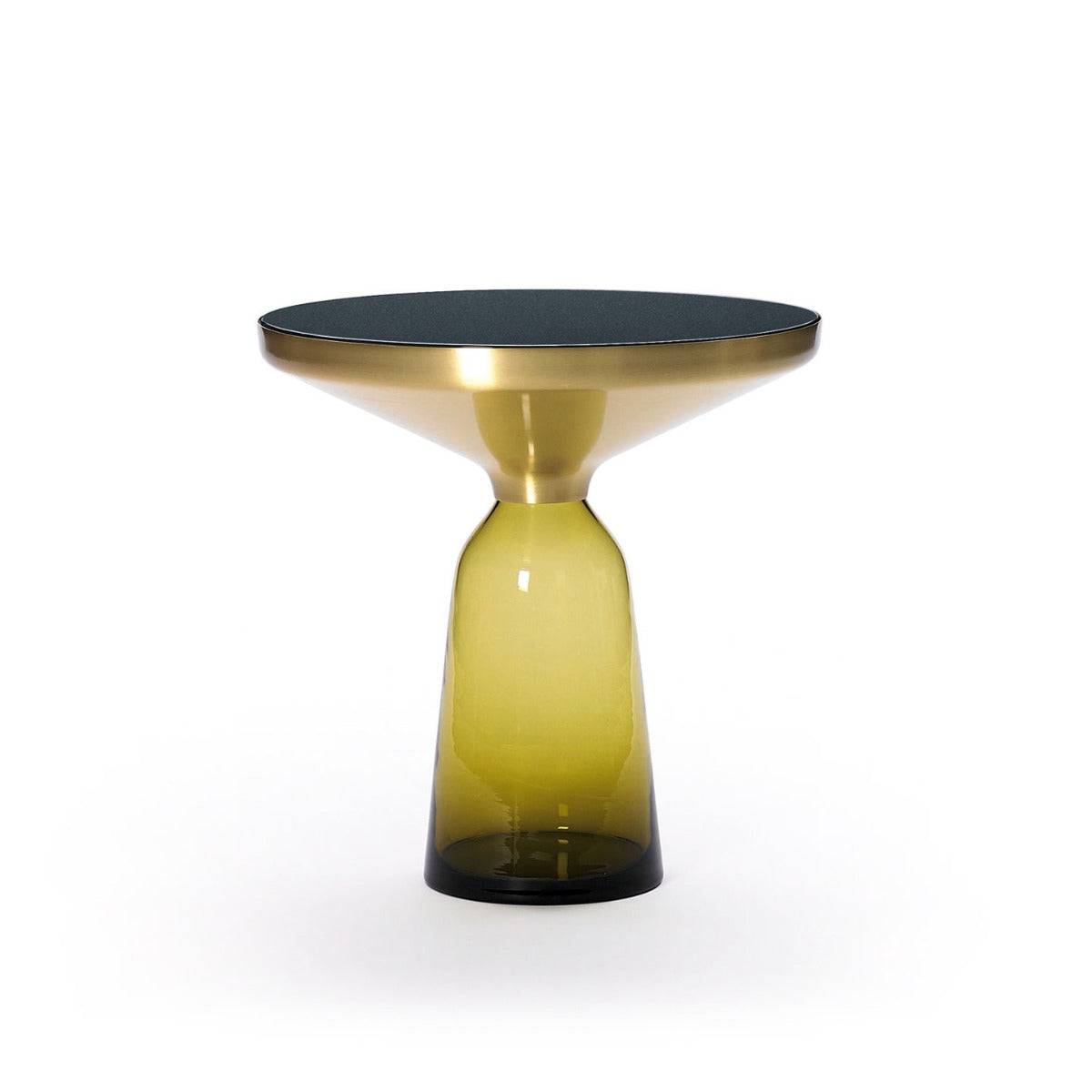 Bell Side Table | Saphire Blue Glass Base
