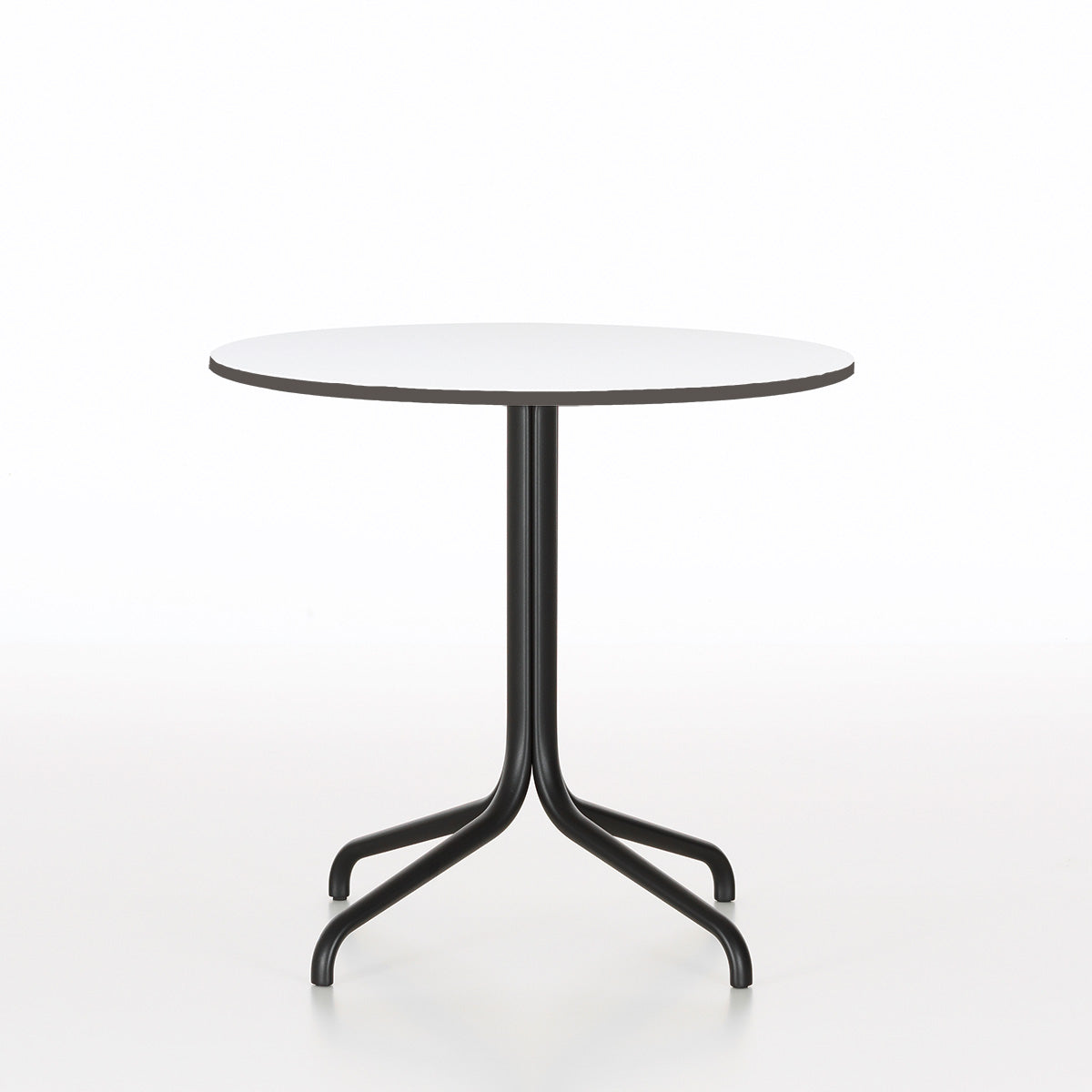 Belleville Round Bistro Table | White Top and Black Base