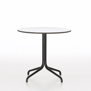 Belleville Round Bistro Table | White Top and Black Base