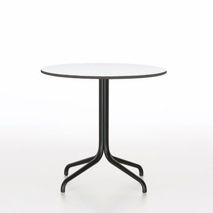Belleville Round Bistro Table | White Top and Black Base