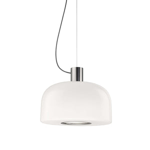 Bellhop Glass S2 Suspension Lamp | Bright Aluminium