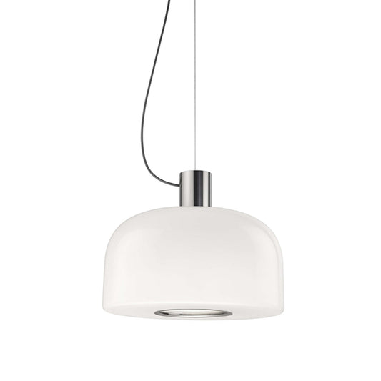 Bellhop Glass S2 Suspension Lamp | Bright Aluminium