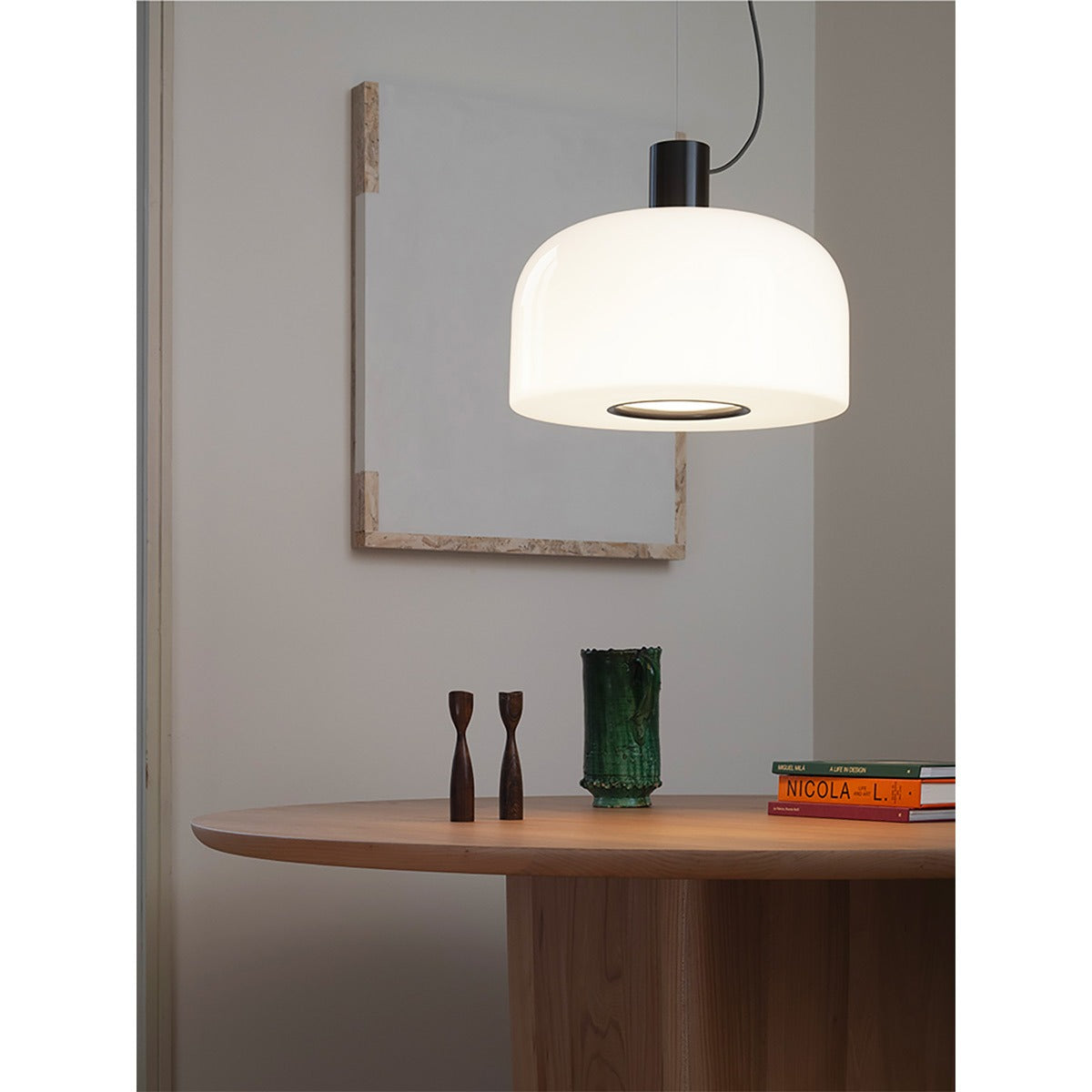 Bellhop Glass S2 Suspension Lamp | White