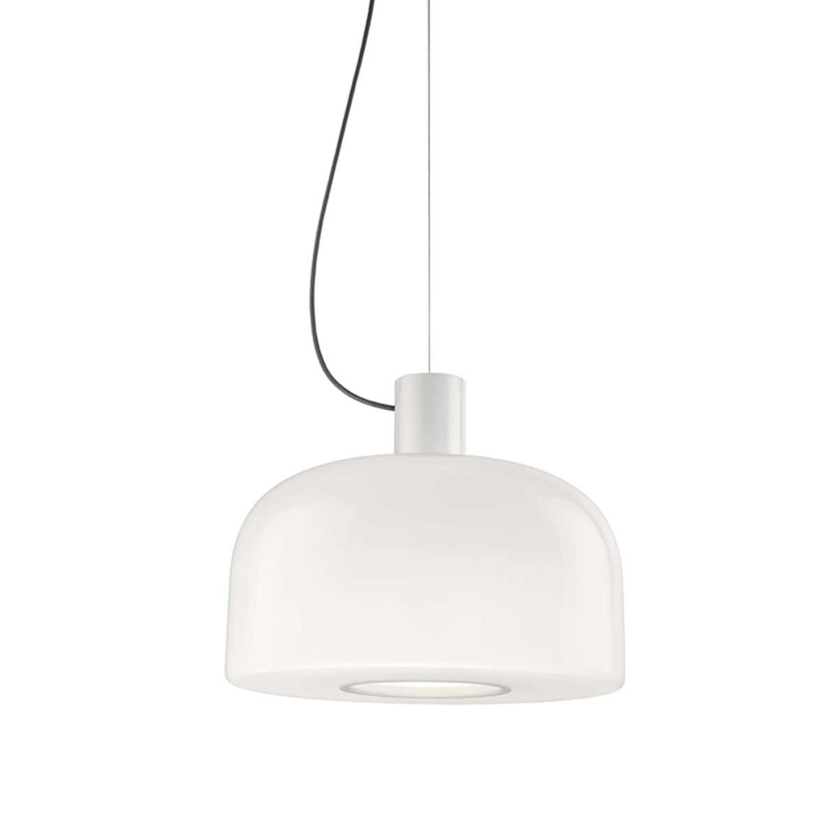 Bellhop Glass S2 Suspension Lamp | White
