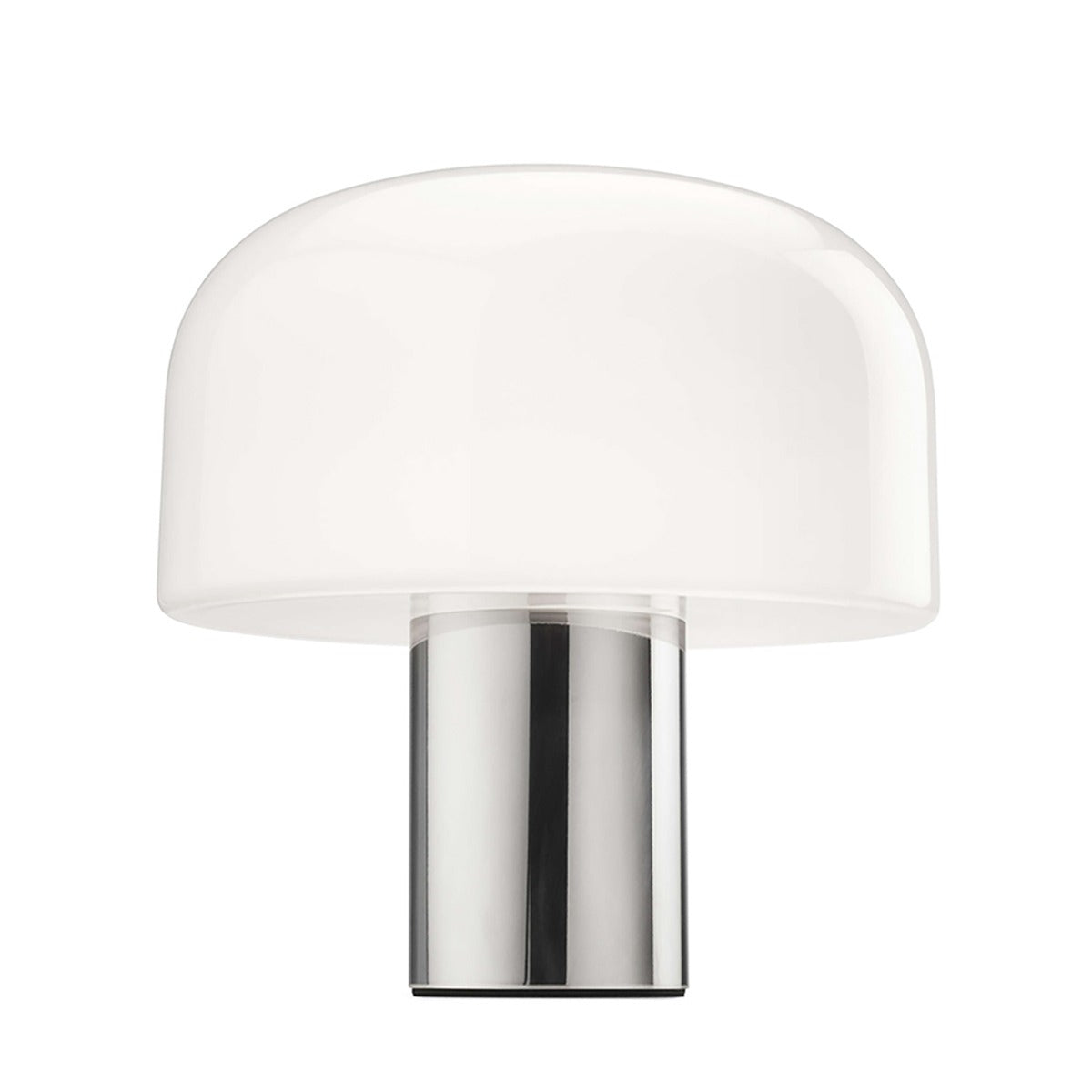 Bellhop Glass T Table Lamp | Bright Aluminium