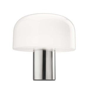 Bellhop Glass T Table Lamp | Bright Aluminium