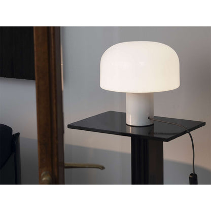 Bellhop Glass T Table Lamp | White