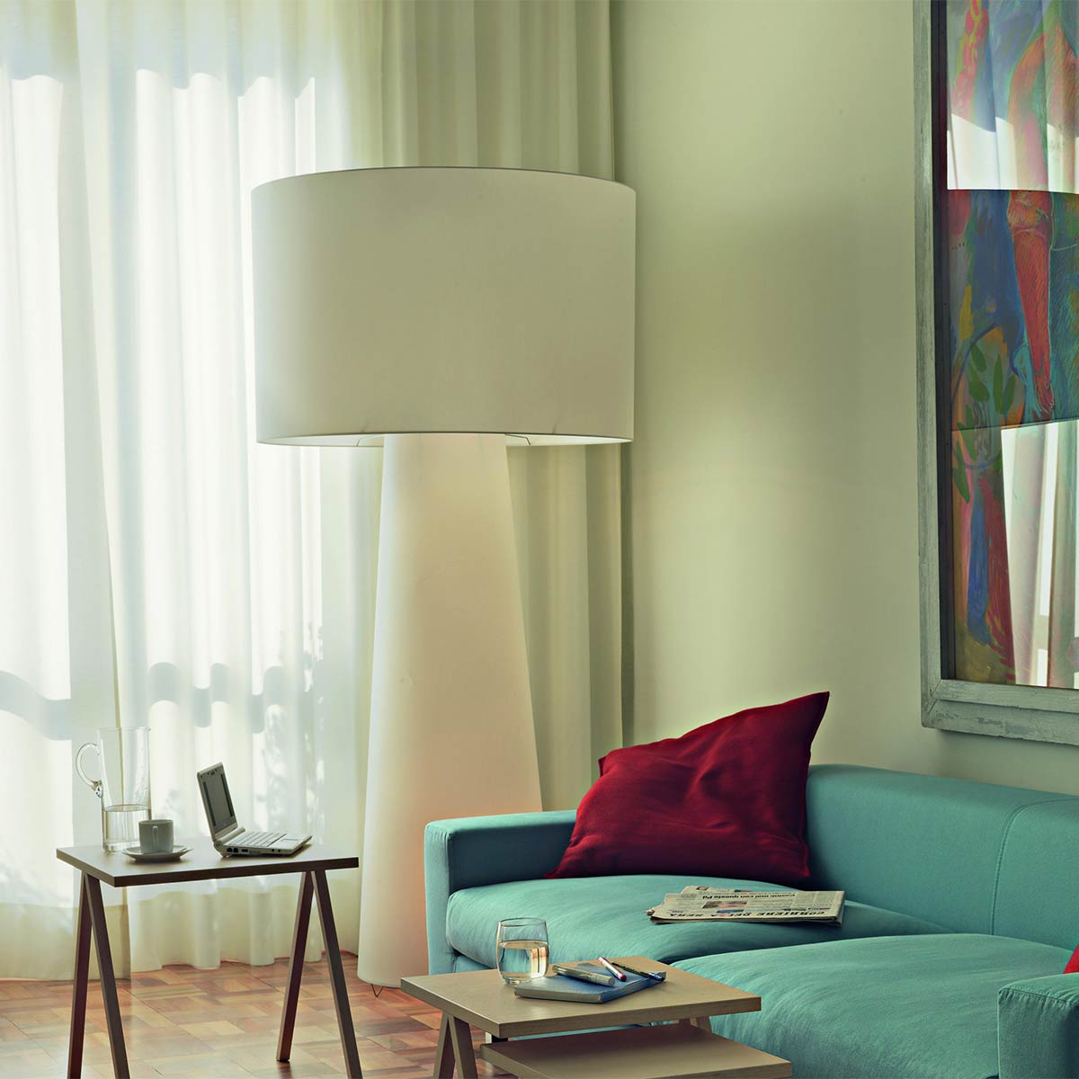 Big Shadow Lamp | White Fabric