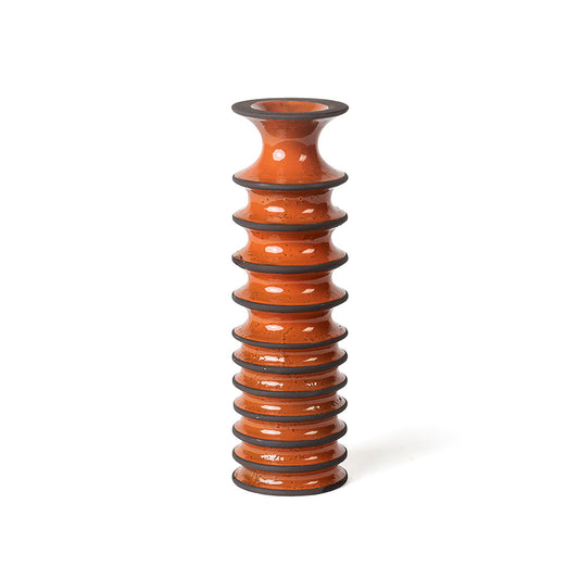 Revolver Column Vase 1 | Orange-Brown
