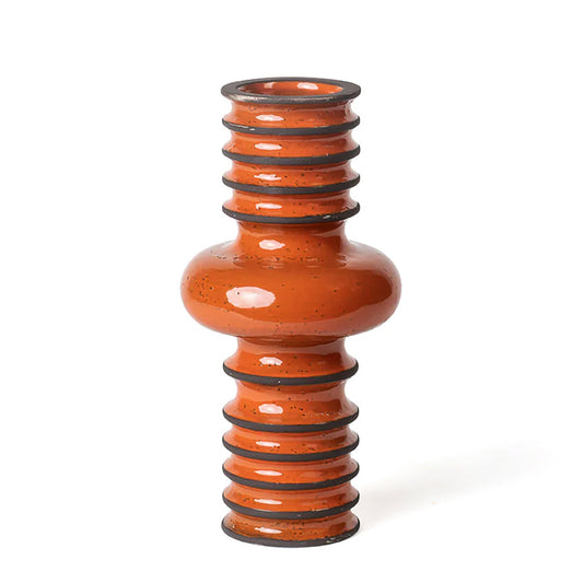 Revolver Column Vase 3 | Orange-Brown
