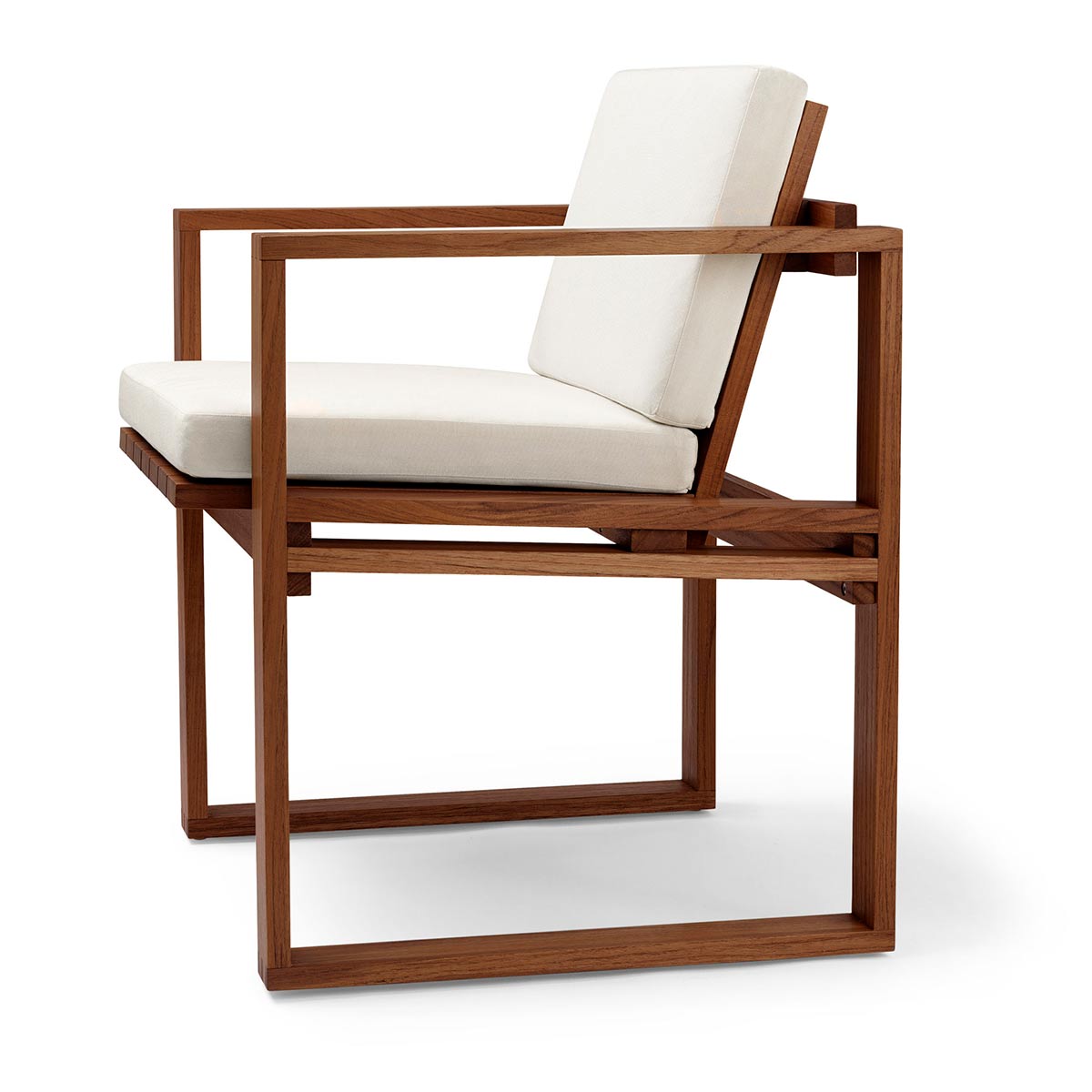 BK10 Outdoor Dining Chair | Untreated Solid Teak Frame