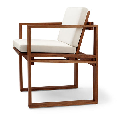 BK10 Outdoor Dining Chair | Untreated Solid Teak Frame