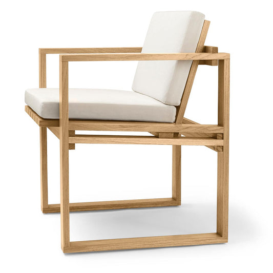 BK10 Outdoor Dining Chair | Untreated Solid Teak Frame