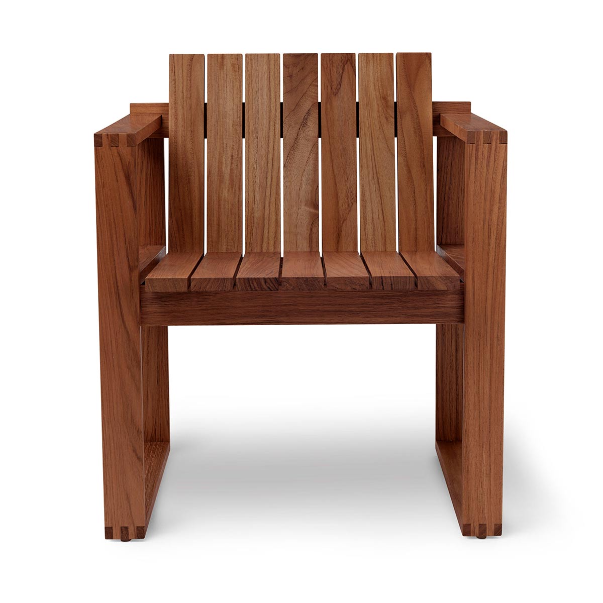 BK10 Outdoor Dining Chair | Untreated Solid Teak Frame