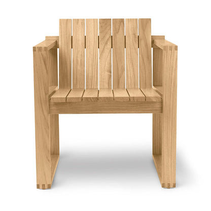 BK10 Outdoor Dining Chair | Untreated Solid Teak Frame