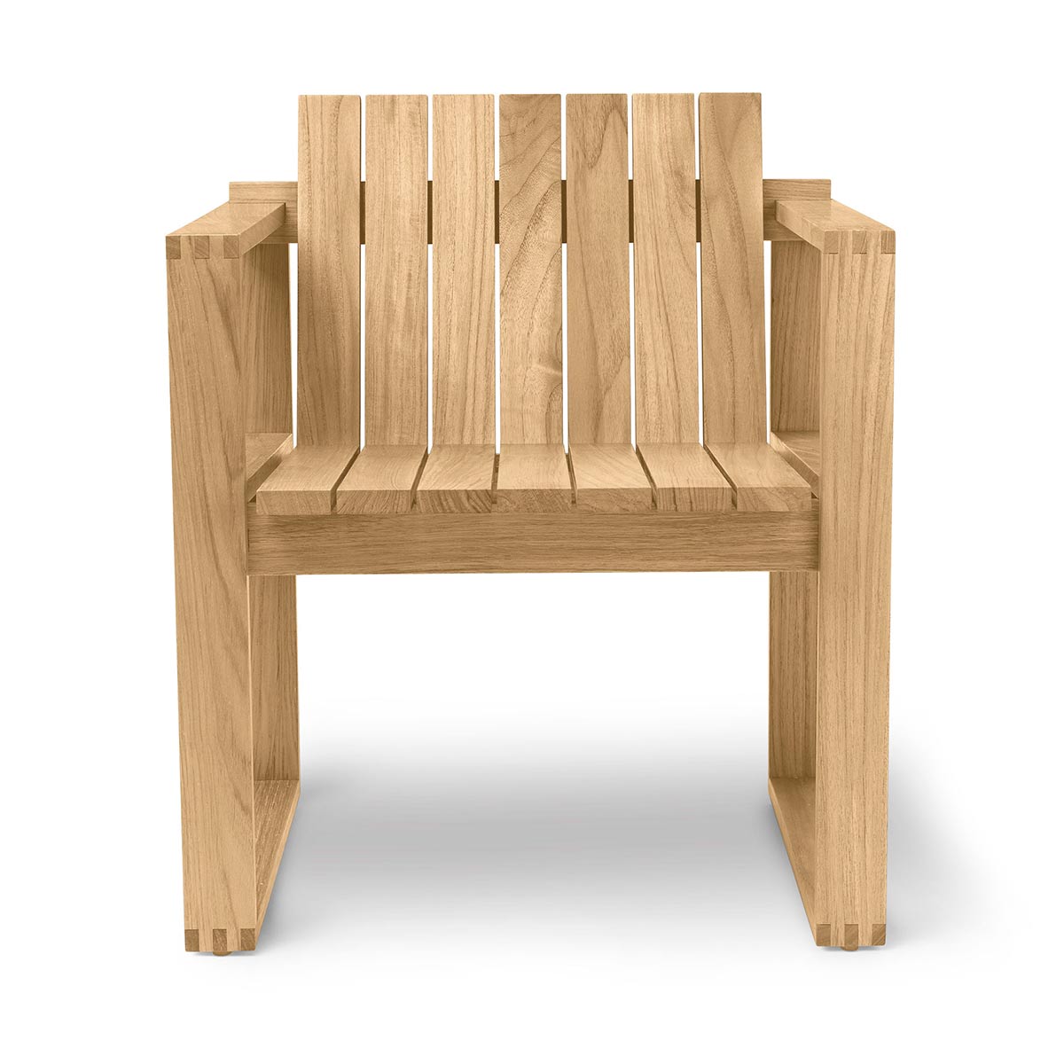 BK10 Outdoor Dining Chair | Untreated Solid Teak Frame