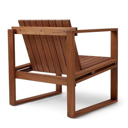 BK11 Outdoor Lounge Chair | Untreated Solid Teak Frame