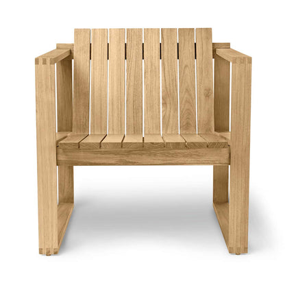BK11 Outdoor Lounge Chair | Untreated Solid Teak Frame