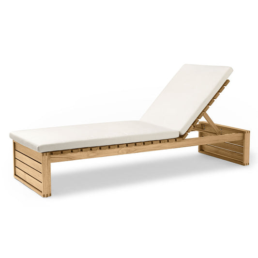 BK14 Outdoor Sunbed | Untreated Solid Teak Frame