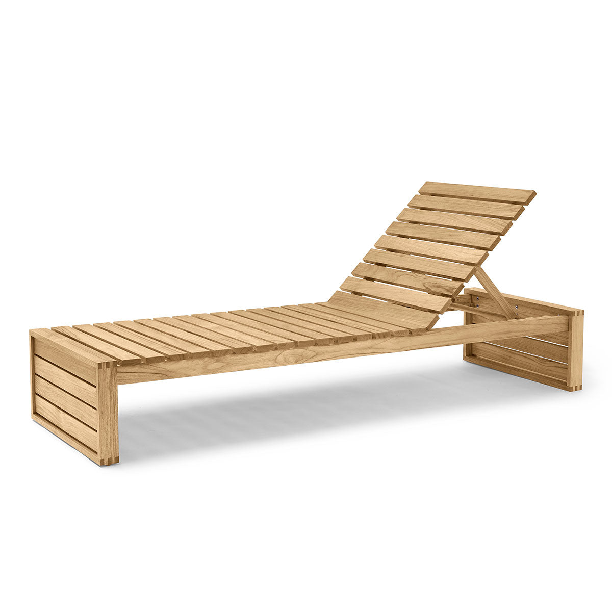 BK14 Outdoor Sunbed | Untreated Solid Teak Frame