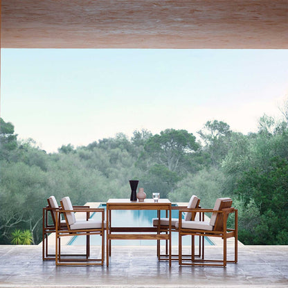 BK15 Outdoor Dining Table | Untreated Solid Teak
