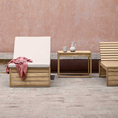 BK16 Outdoor Side Table | Untreated Solid Teak