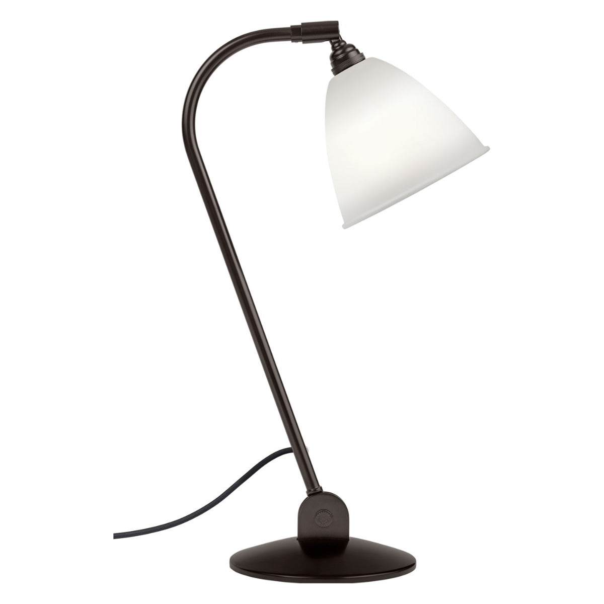 BL2 Desk Lamp | Bone China Shade Black Brass Base