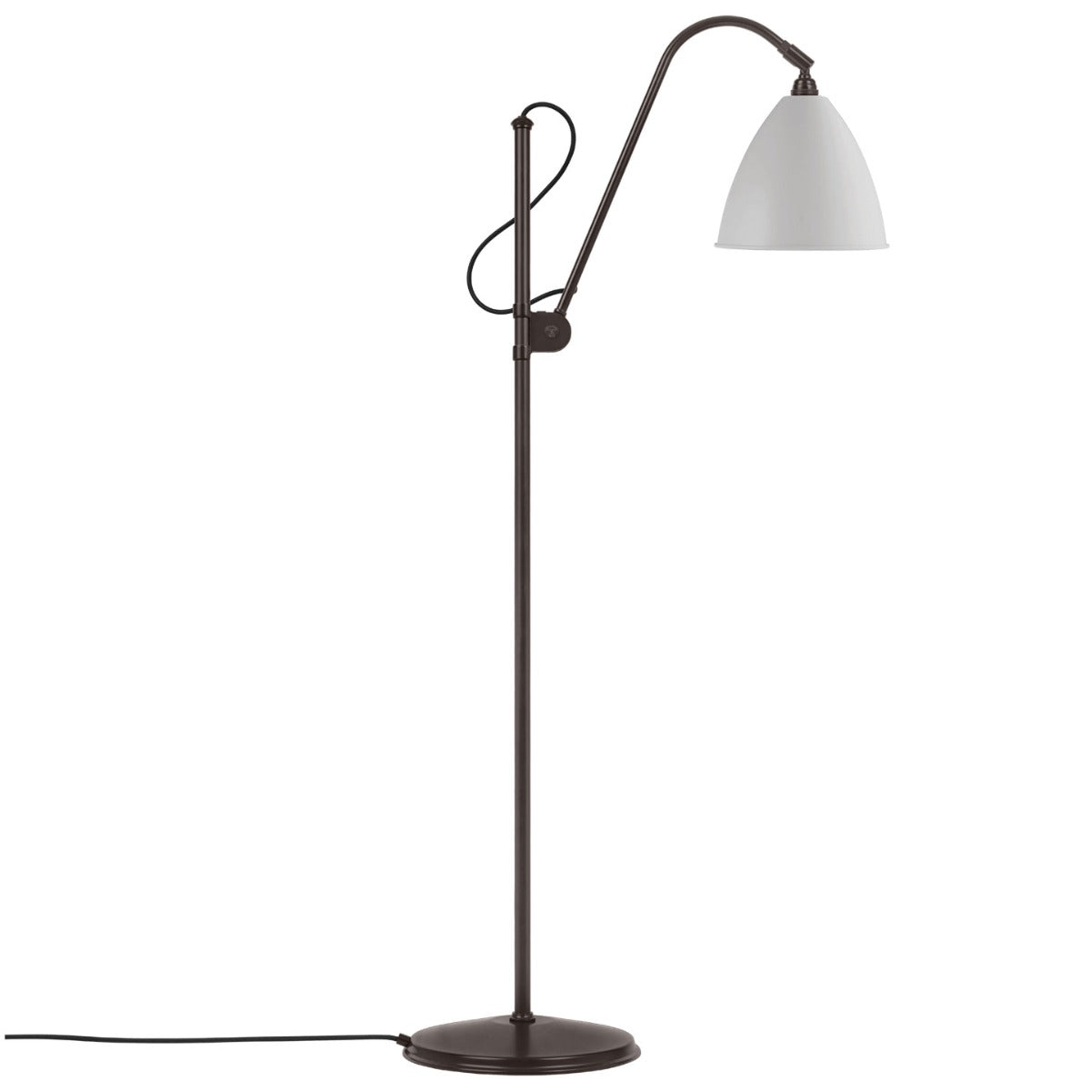 BL3 Floor Lamp | Matt White Shade Black Brass Base
