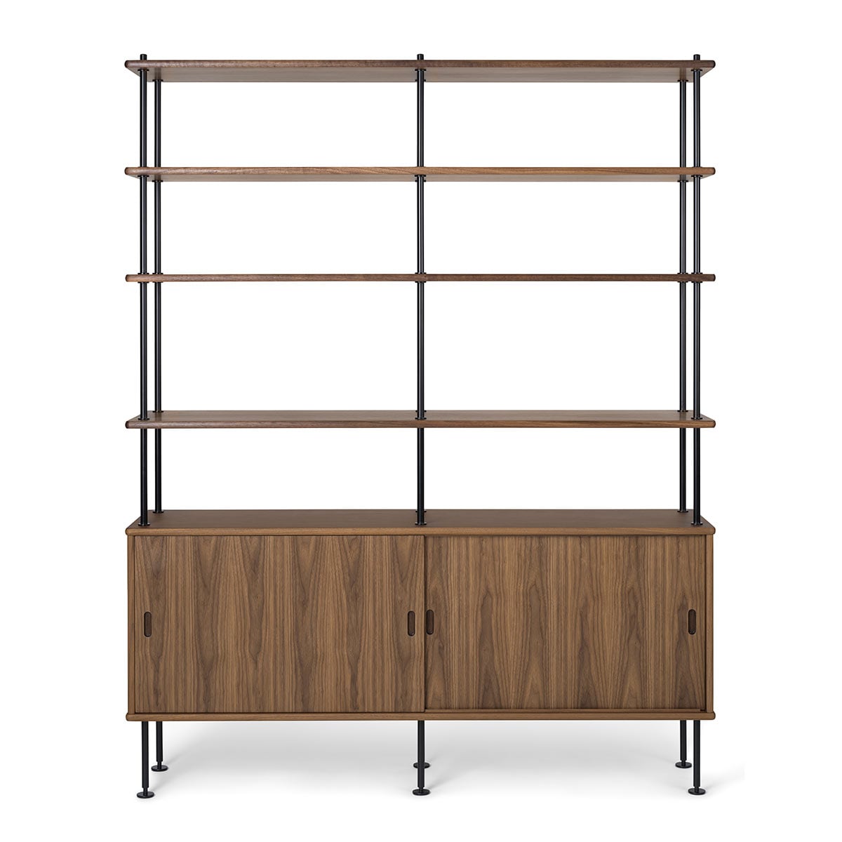 BM0253-1 Cabinet | Walnut Veneer Doors and Shelves