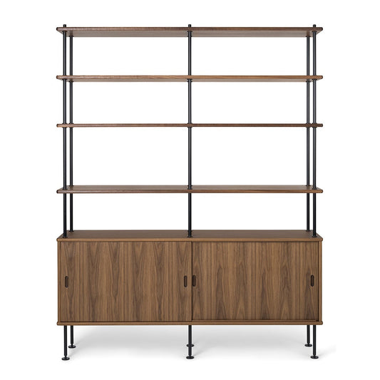 BM0253-1 Cabinet | Walnut Veneer Doors and Shelves