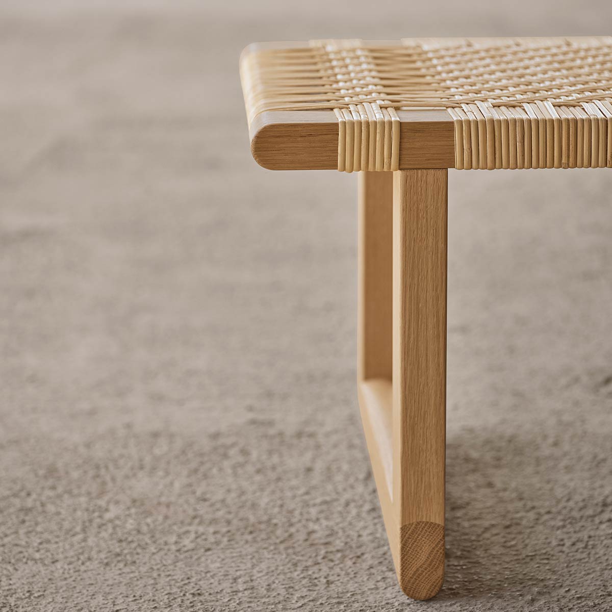 BM0488L Table Bench | Rattan Top