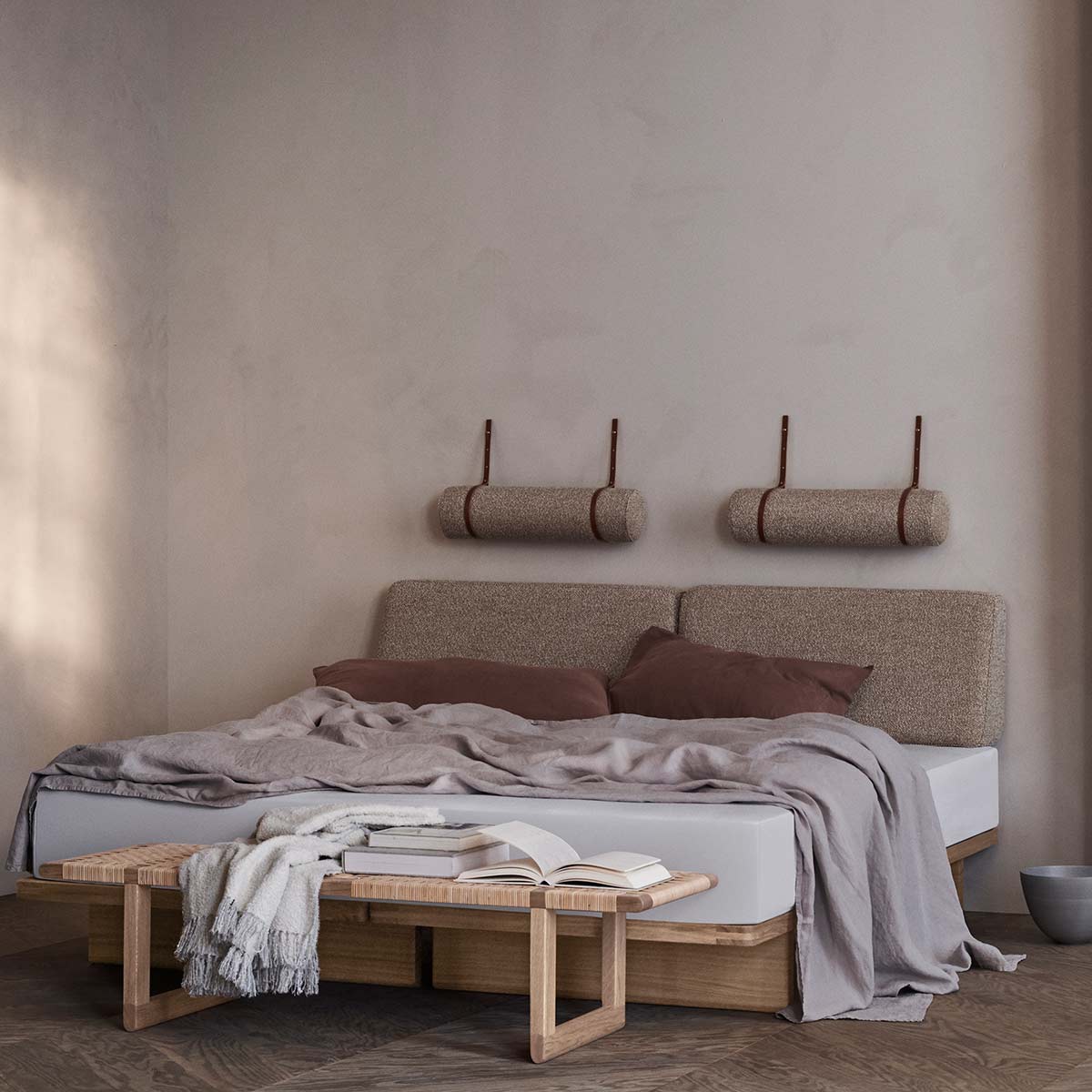 BM0488L Table Bench | Rattan Top