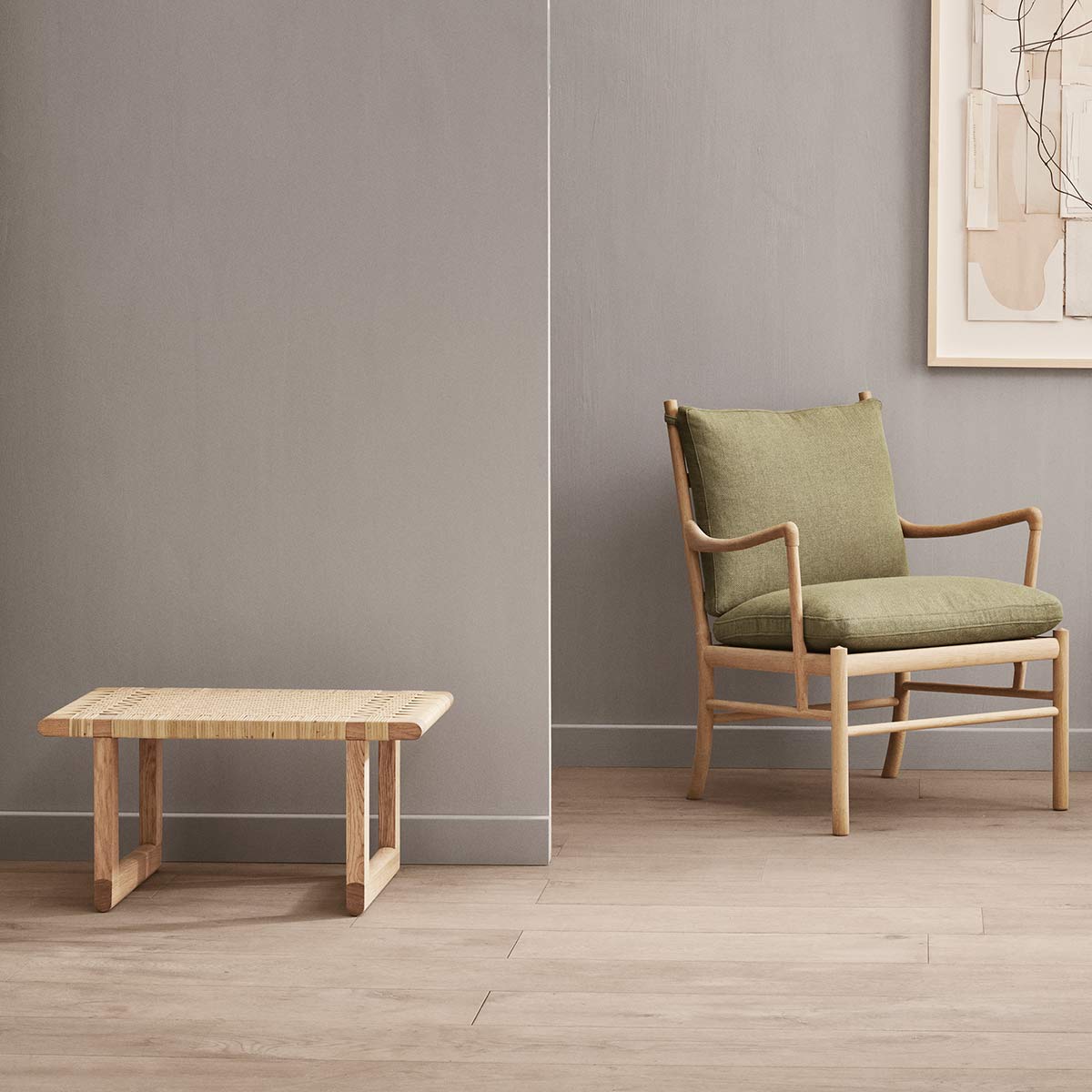 BM0488S Table Bench | Rattan Top