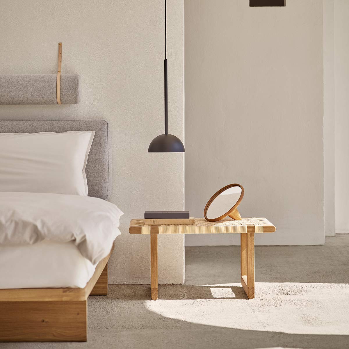 BM0488S Table Bench | Rattan Top
