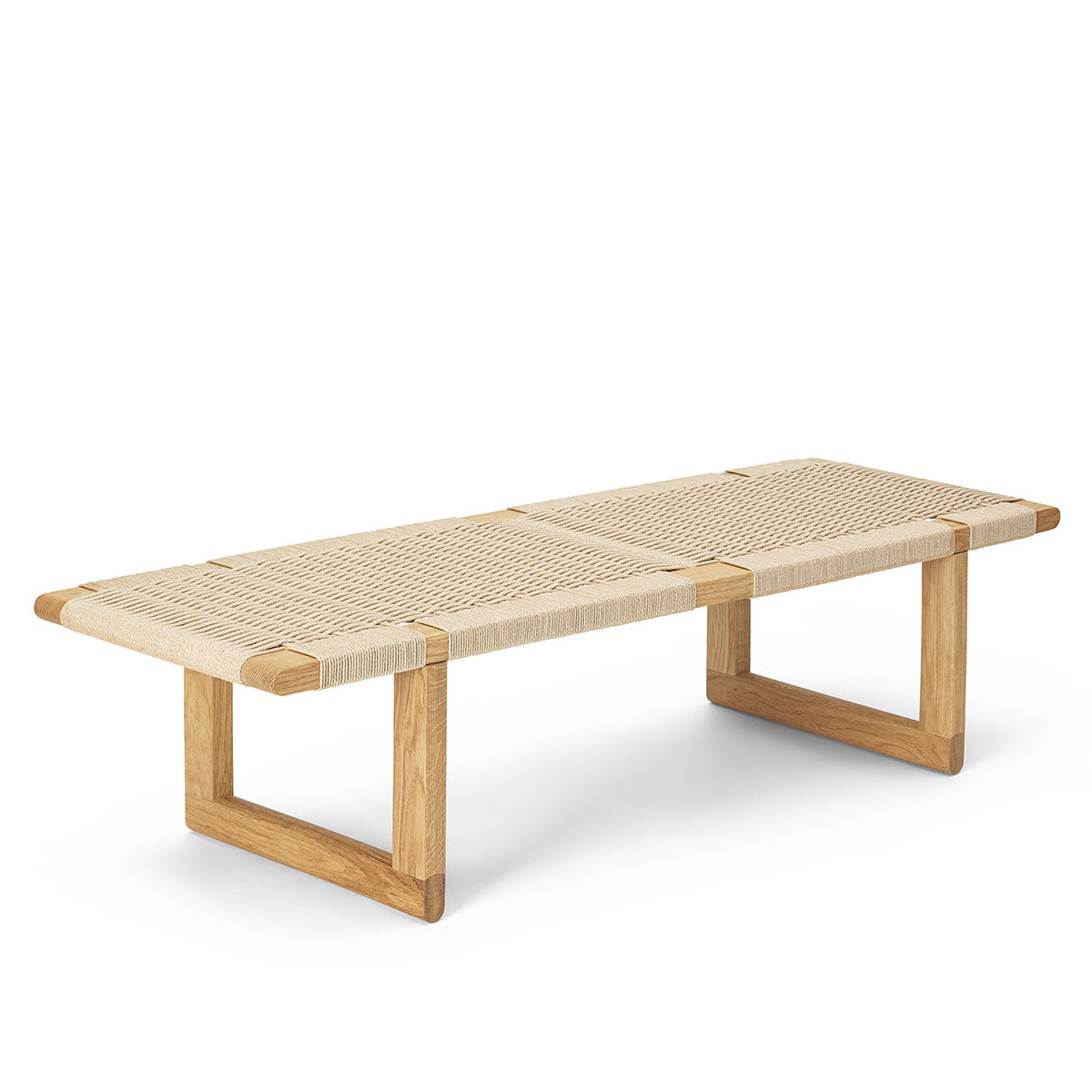 BM0489L Table Bench | Woven Paper Cord Seat