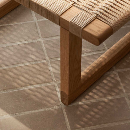 BM0489S Table Bench | Woven Paper Cord Seat