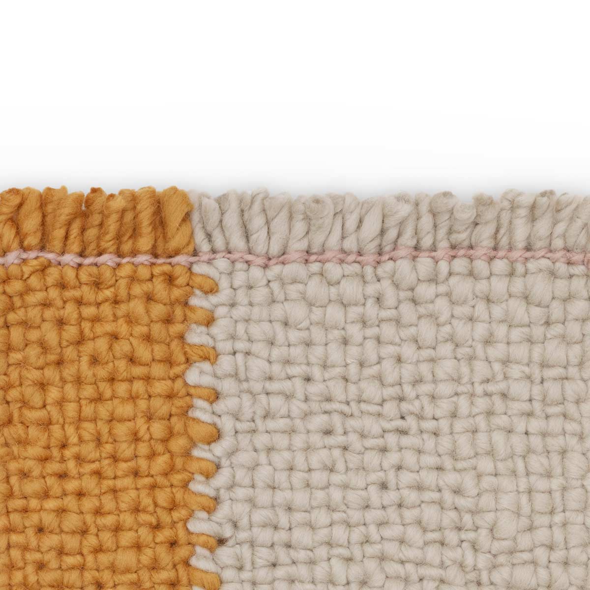Bold Handwoven Rug 400cm | Grey Orange 100% Pure New Zealand Wool 0242