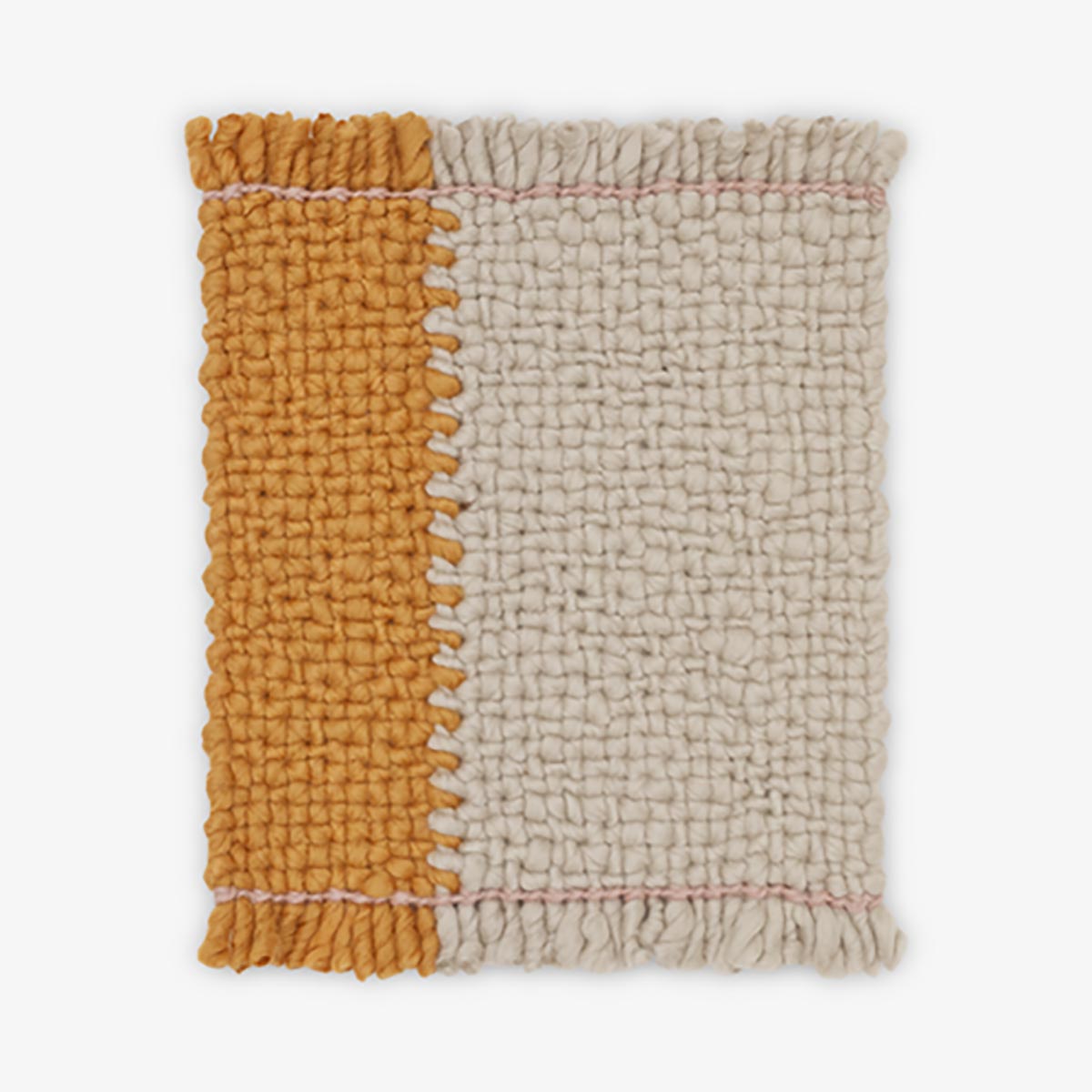 Bold Handwoven Rug 400cm | Grey Orange 100% Pure New Zealand Wool 0242
