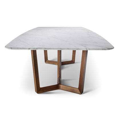 Bolero Ravel Dining Table | Calacatta Semi Brilliant Marble Top