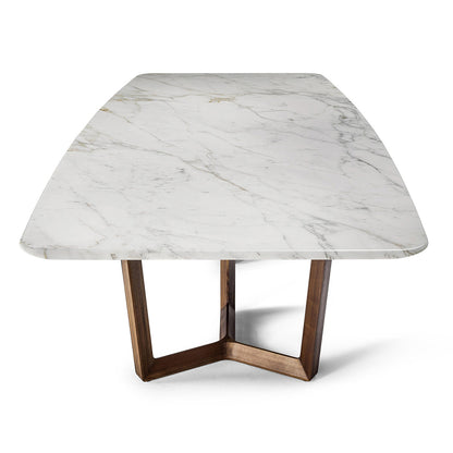 Bolero Ravel Dining Table | Calacatta Semi Brilliant Marble Top