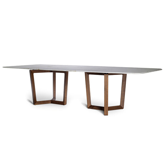 Bolero Ravel Dining Table | Calacatta Semi Brilliant Marble Top