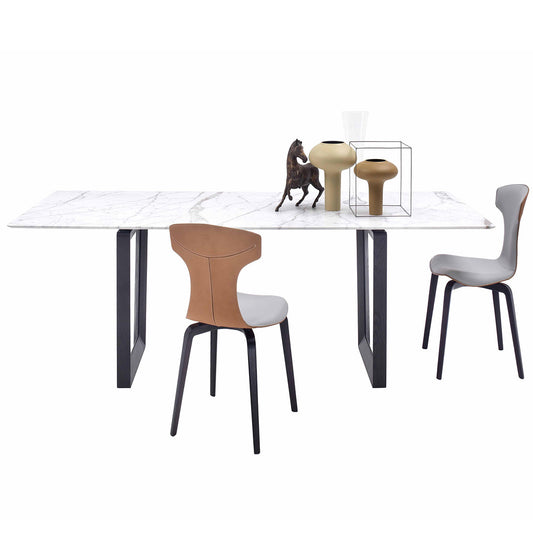Bolero Rectangular Dining Table | Arabescato Semi Brilliant Marble Top