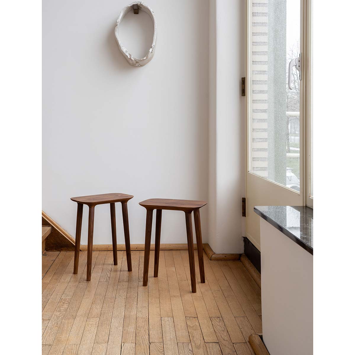 Bon Stool | Ebony Walnut Frame