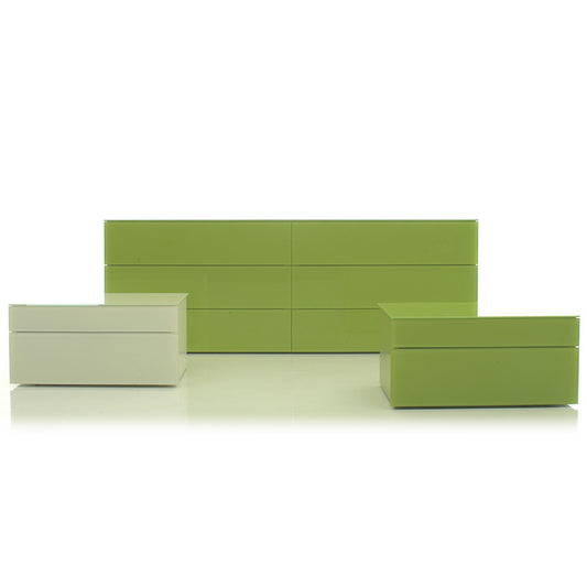 Boxes Bedside Table | Glass V81 Verde Muschio