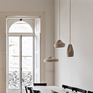 Pleat Box 36 LED Pendant Light | Terracotta Ceramic Shade and Rose