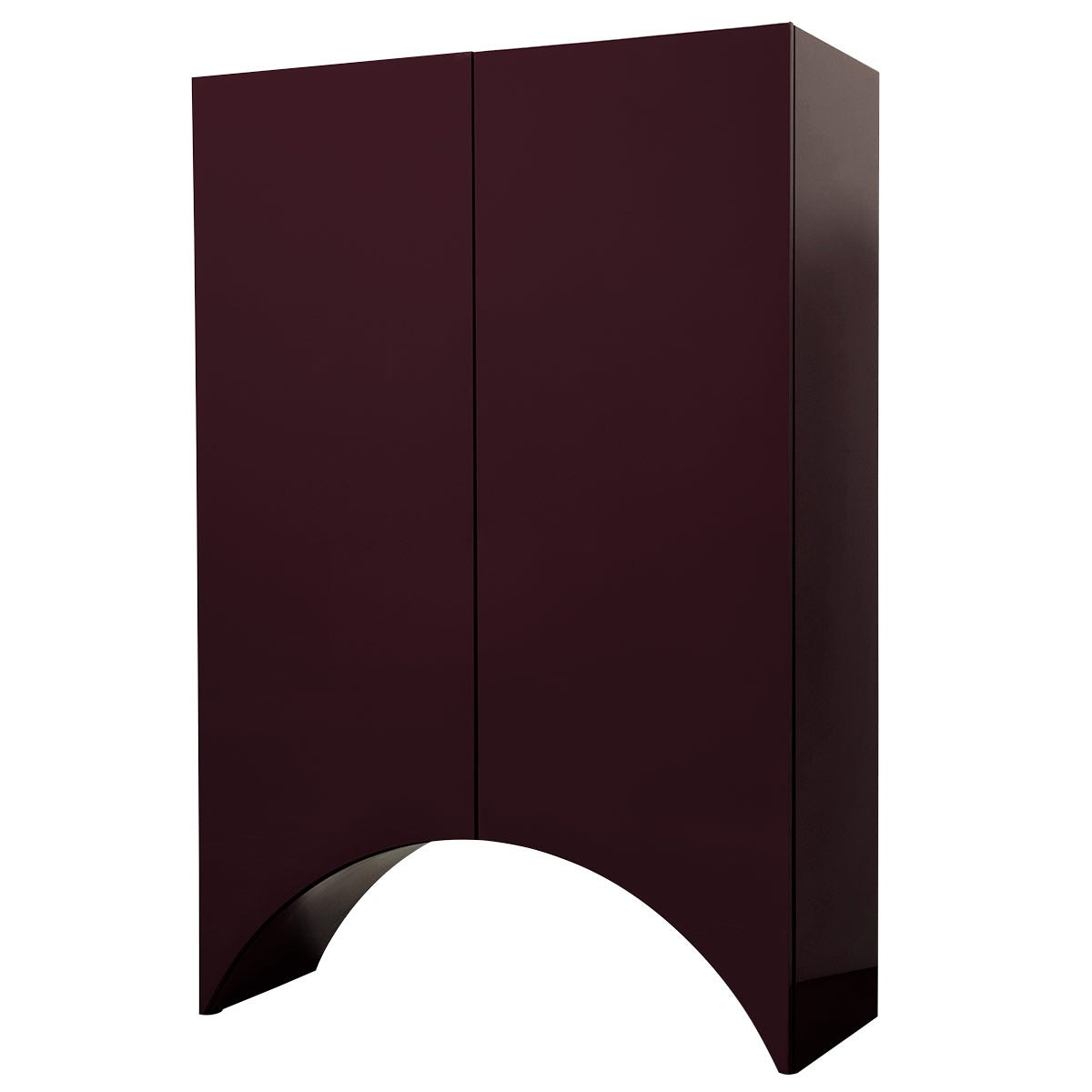 Bridges Cabinet Arch | Large in Aubergine Gloss Lacquer
