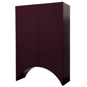 Bridges Cabinet Arch | Large in Aubergine Gloss Lacquer