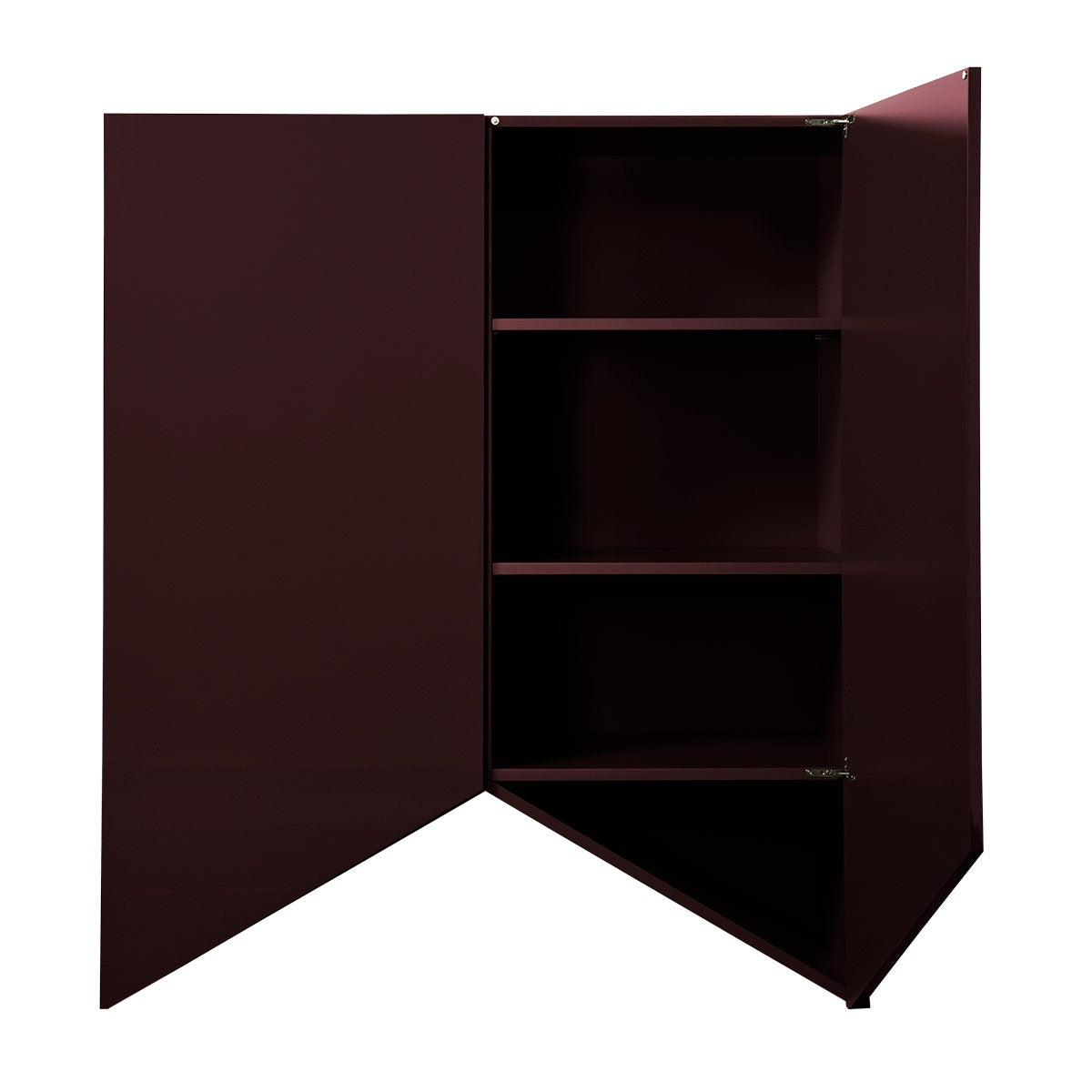 Bridges Cabinet Triangle | Medium in Aubergine Gloss Lacquer
