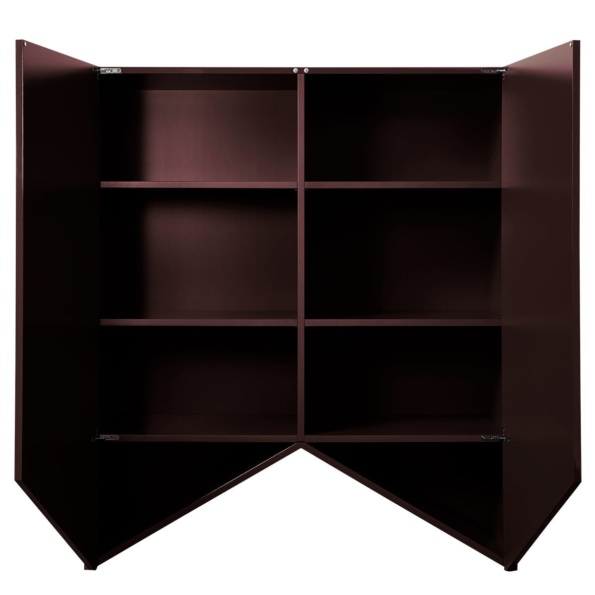 Bridges Cabinet Triangle | Medium in Aubergine Gloss Lacquer
