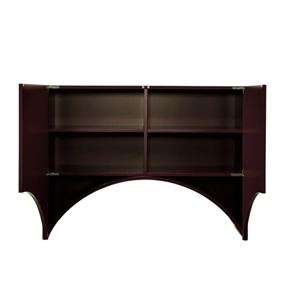 Bridges Cabinet Arch | Small in Aubergine Gloss Lacquer